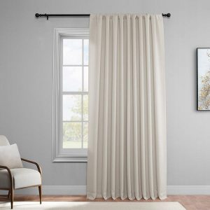 Alabaster Beige Extra Wide Room Darkening Curtain
