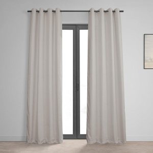 Supreme Cream Grommet Dune Textured Cotton Hotel Blackout Curtain