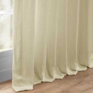 Cream Summer Linen Curtain Pair (2 Panels)