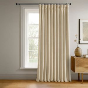 Neutral Ground Signature Extra Wide Velvet Blackout Curtain