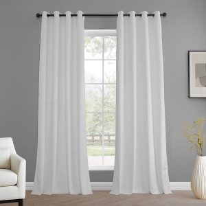 White Grommet Simply Velvet Room Darkening Curtain Pair (2 Panels)